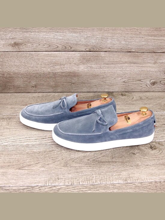 *NEW* $325 Allen Edmonds SANTA ROSA Loafer 9 D Denim Suede * add $15 new Trees main image 3